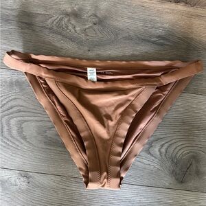 Aerie Brown Bikini Bottoms Medium Coverage
